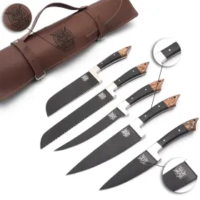 742383120509 SHINY CRAFTS Handmade Coated Kitchen Knife Set