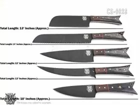 742383120523 SHINY CRAFTS Chef Knife Coated Kitchen Set Wood #3