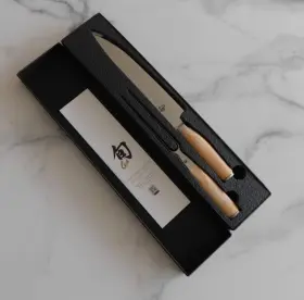 TDMS0200W SHUN Premier Blonde Knife Fork Carving Set