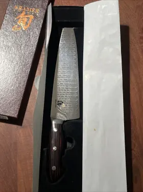 639245 SHUN Bob Kramer Meiji Utility Knife Damascus Blade #3