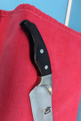 DM-0509 SHUN Ken Onion Carving Knife Damascus Blade Pakkawood #3