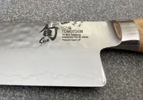 TDM0706W SHUN Kai Damascus Premier Chef Knife Blonde Handle #3