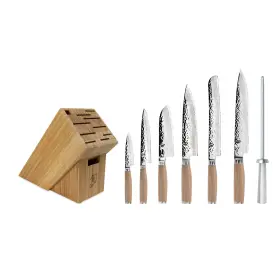 TDMS0808W SHUN Premier Blonde Knife Block Set