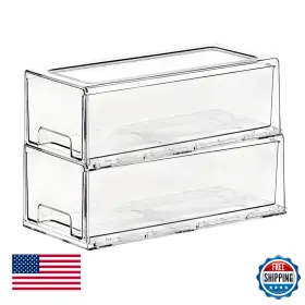 B0CBLMZTXP SIMPEXPE Stackable Refrigerator Pantry Food Drawer