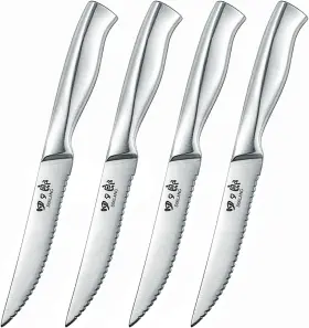 653854573598 SIXILANG Steak Knives Knife Set Steel Serrat