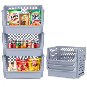 B0CXKQ6PYK SKYWIN Tidyfriend Stackable Bins Pantry Pack