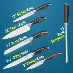 024409513985 SLITZER GERMANY Knife Set Ergonomically Chef Kni #3