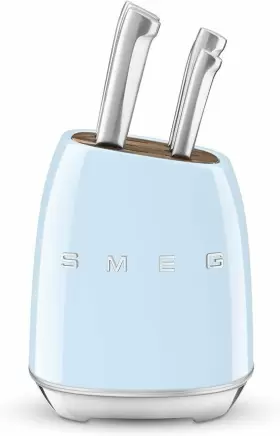 812895022186 SMEG Pastel Steel Knife Block Set