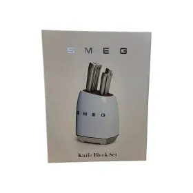 KBSF01PB SMEG Pastel Steel Knife Block Set