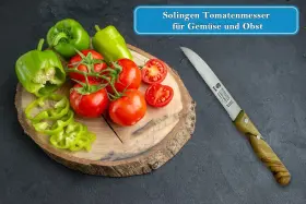 713937819378 WOOD Tomato Knife Paring Serrated Handle #2