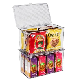 B09TTSKSTH SORBUS Stackable Refrigerator Organizer Bins Lids