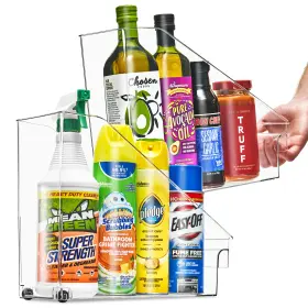 B0BNNVJWH2 SORBUS Roll Bottle Organizer Bins Pantry Sink