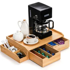 B0BW42SLHM SOUJOY Drawer Organizer Coffee Cup Tea Bag Storage