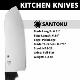 716104700059 SPYDERCO Santoku Kitchen Knife Steel Blade Bla #3