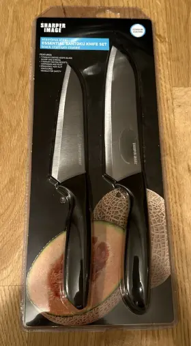 13SS414DW SHARPER Santoku Knife Set Titanium