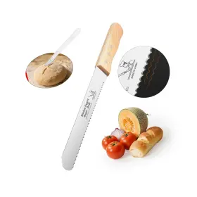 KNZIFP-01 STRENDIER Wavy Edge Serrated Bread Knife Cuts