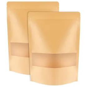 B0983R1DZY STUS Kraft Stand Up Resealable Lock Food Storage