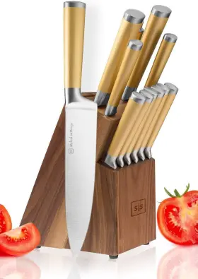 857133007532 STYLED SETTINGS Knife Set Block Tang Steel