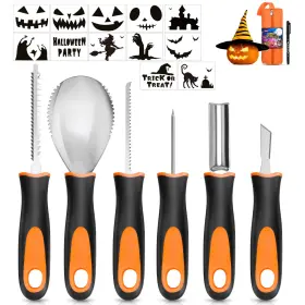 659676238578 SUEFFI Pumpkin Carving Knife Stencils Pen Bag