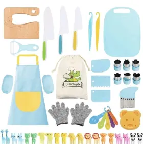 B0D6QMYHQ6 SUHCTUPTX Kids Knife Set Cooking Kitchen Knives