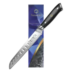 00201701105USE SUNNECKO Bread Knife Kitchen Serrated Damascus