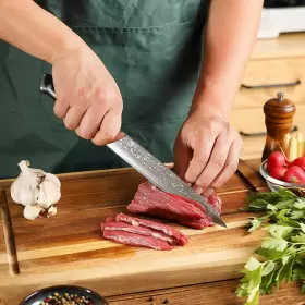 Z1010104S SUNNECKO Slicing Knife Chef Damascus Steel Meat #2
