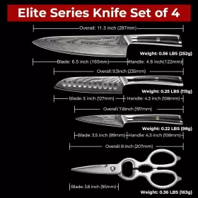 Z1370004S-02-US SUNNECKO Kitchen Knife Set Damascus Steel #2