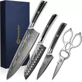 Z1370004S-02-US SUNNECKO Kitchen Knife Set Damascus Steel