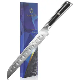 Z1370105S SUNNECKO Sharp Bread Cake Knife Damascus Steel
