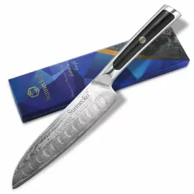 Z1370106S SUNNECKO Santoku Knife Damascus Steel Kitchen Meat