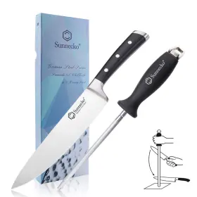 Z1460103S-2S SUNNECKO Kitchen Knife Set Steel Chef Cutlery
