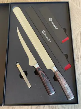 Z2010002S-2S SUNNECKO Bbq Carving Knives Set High Carbon