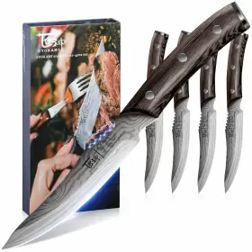 972822275024 SYOKAMI Steak Knives Set High Carbon Steel