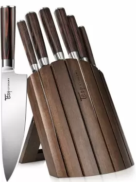 972822275369 SYOKAMI Knife Block Set Kitchen Knives