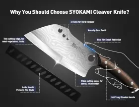 972822275420 SYOKAMI Meat Cleaver Chef Knife Multifunction #2