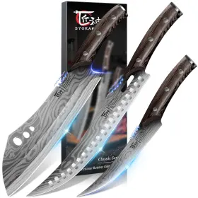 972822277332 SYOKAMI Butcher Knife Set Kitchen Meat Cutting