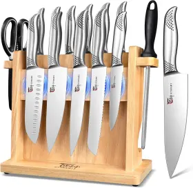 B0C3TQ56CR SYOKAMI Knives Set Kitchen Magnetic Knife Block