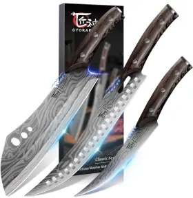 B0DZ2BRPLL SYOKAMI Butcher Knife Set High Carbon Steel Boning