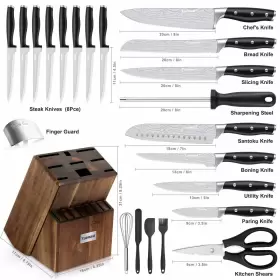 725766832893 TAIMASI Knife Set Kitchen Block Sharpener Rod #2