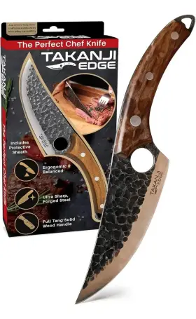 850018026819 TAKANJI EDGE Forged Steel Chef Knife Balanced