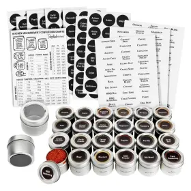 B07HQT1PTS TALENTED KITCHEN Magnetic Spice Jars Steel Tins