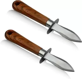 HD-001 TANMIVVY Oyster Shucking Knife Clam Wood Grain Handle