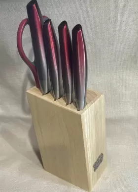 738363570427 TASTY Kitchen Knife Set Block #2