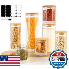 B0DZNDWTLD TBWIND Glass Storage Containers Lids Pack Airtight