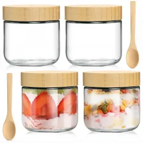 B0F23DNM5R TBWIND Glass Jars Lids Spoons Airtight Overnight