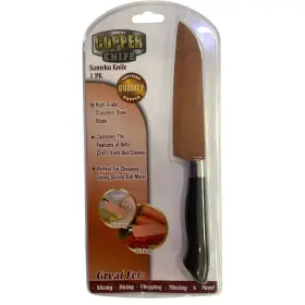 TEK278 TEKNO Copper Santoku Knife Chopping Dicing Mincing