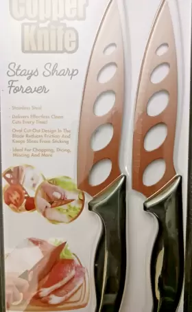 TEK810 TEKNO Copper Knife Pack Steel Stays Sharp Forever #2