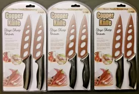 TEK810 TEKNO Copper Knife Pack Steel Stays Sharp Forever