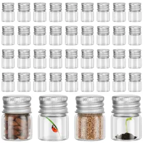 B0BY2J8N9Q TESSCO FOR YOU Mini Glass Bottles Cap Jars Vials