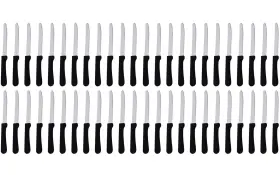 780847777999 TEZZORIO Set Blade Steak Knives Steel Rounded